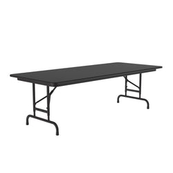 Correll Thermal Fused Laminate Top Folding Table, Adjustable Height 30"W x 60"L x 22"-32"H (CFA3060TF-XX)
