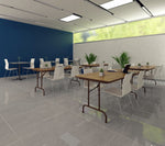 Correll Thermal Fused Laminate Top Folding Table, Adjustable Height 30