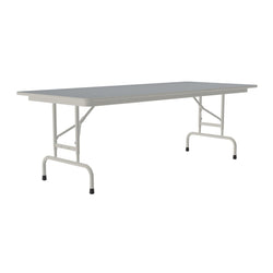 Correll Thermal Fused Laminate Top Folding Table, Adjustable Height 30"W x 72"L x 22"-32"H (CFA3072TF-XX)