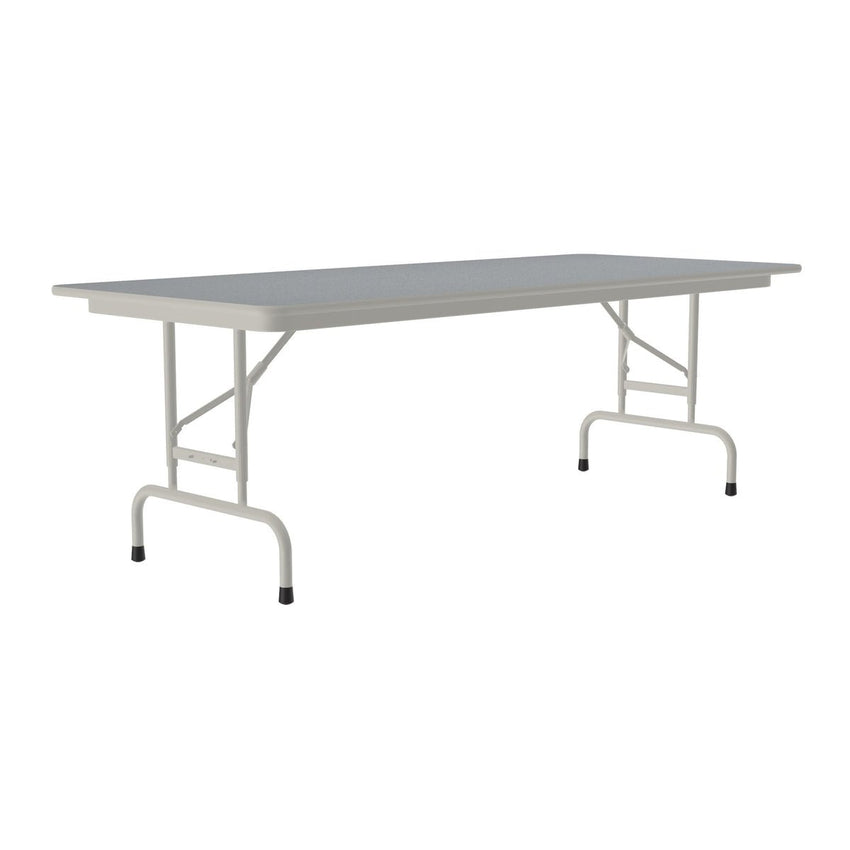 Correll Thermal Fused Laminate Top Folding Table, Adjustable Height 30"W x 96"L x 22" - 32"H (CFA3096TF - XX) - SchoolOutlet