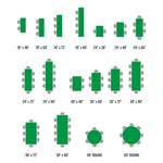 Correll Thermal Fused Laminate Top Folding Table, Adjustable Height 36