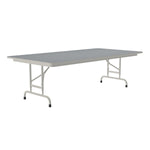 Correll Thermal Fused Laminate Top Folding Table, Adjustable Height 36