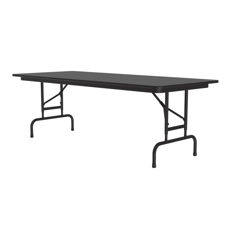 Correll - Econoline Melamine Folding Tables, Adjustable Height - 36" W x 96" L x 22" - 32" H (CFA3696M - XX) - SchoolOutlet