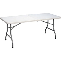 Correll - Econoline Plastic Fold-in-Half Table - 29'' Fixed Height - 72" L x 30" W - GRAY GRANITE (CP3072FM-33)