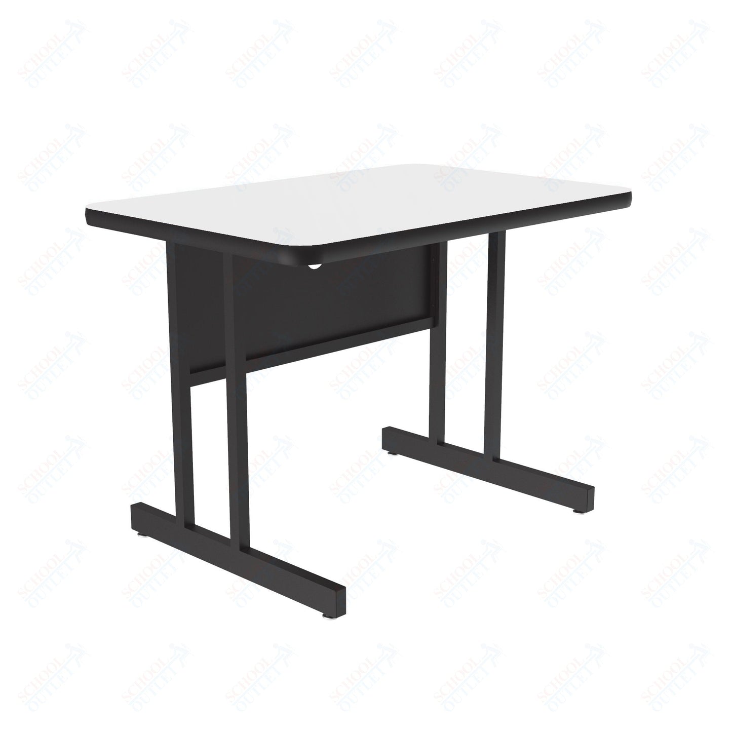 Correll Rectangular Keyboard Height Deluxe High - Pressure Top Computer/Student Desks 24"W x 48"L x 26"H (COR - CS2448 - REC - XX) - SchoolOutlet