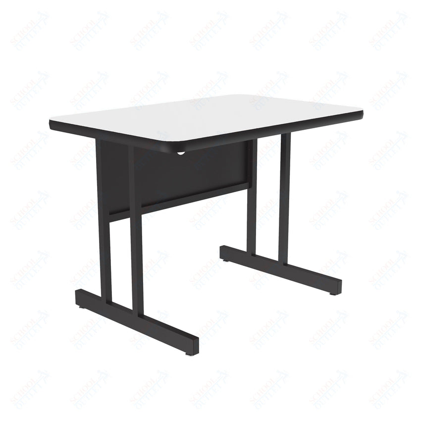 Correll Rectangular Keyboard Height Deluxe High - Pressure Top Computer/Student Desks 24"W x 48"L x 26"H (COR - CS2448 - REC - XX) - SchoolOutlet