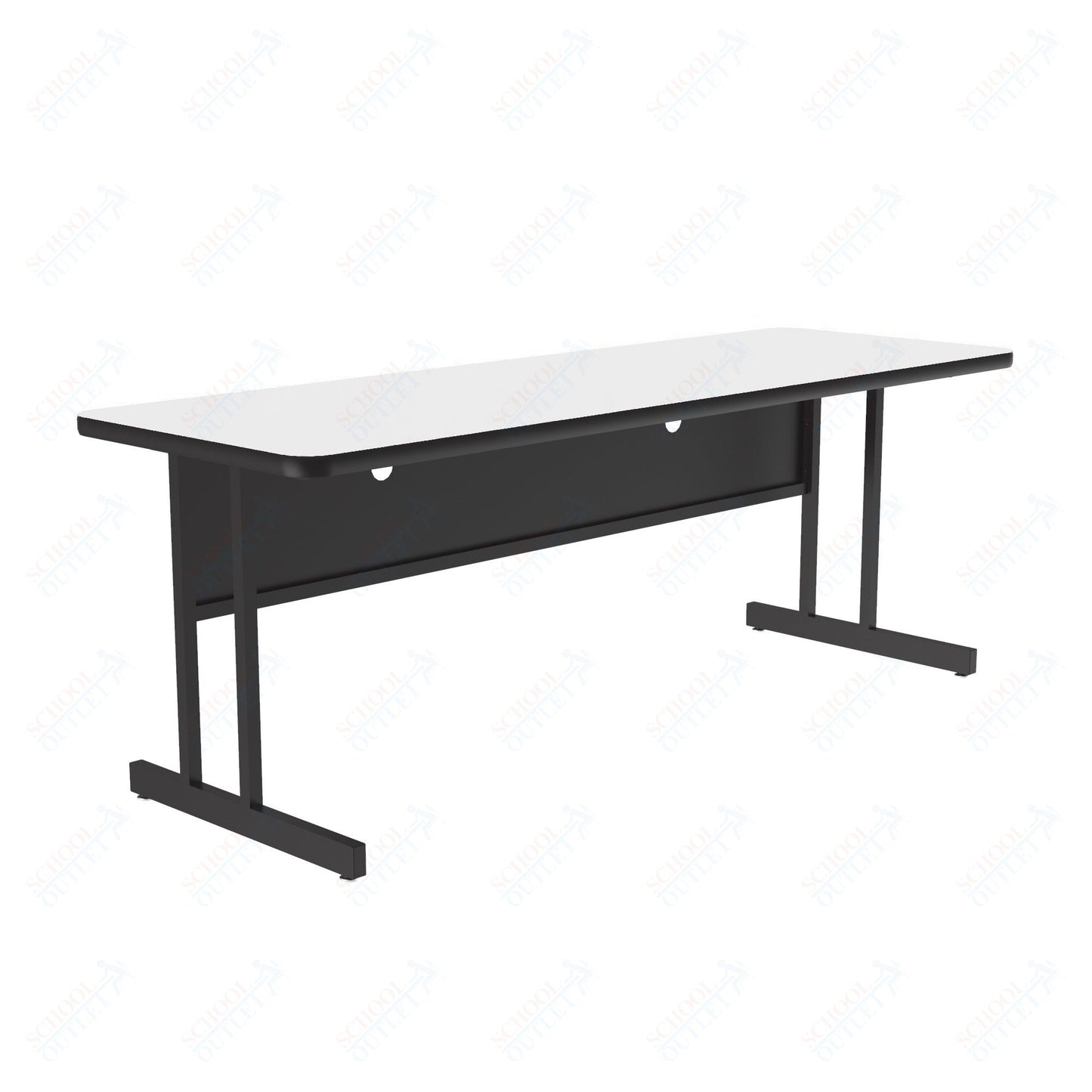 Correll Rectangular Keyboard Height Deluxe High - Pressure Top Computer/Student Desks 24"W x 72"L x 26"H (COR - CS2472 - REC - XX) - SchoolOutlet