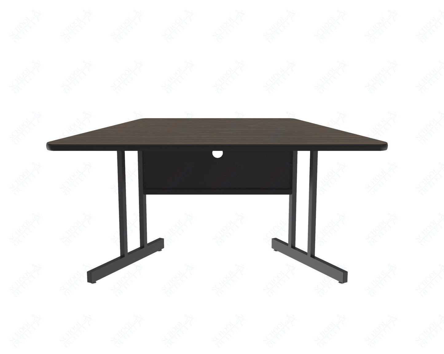 Correll Trapezoid Keyboard Height Commercial Laminate Top, Trapezoid, Computer/Student Desks 30"W x 60"L x 26"H (COR - CS3060TFTR - XX) - SchoolOutlet