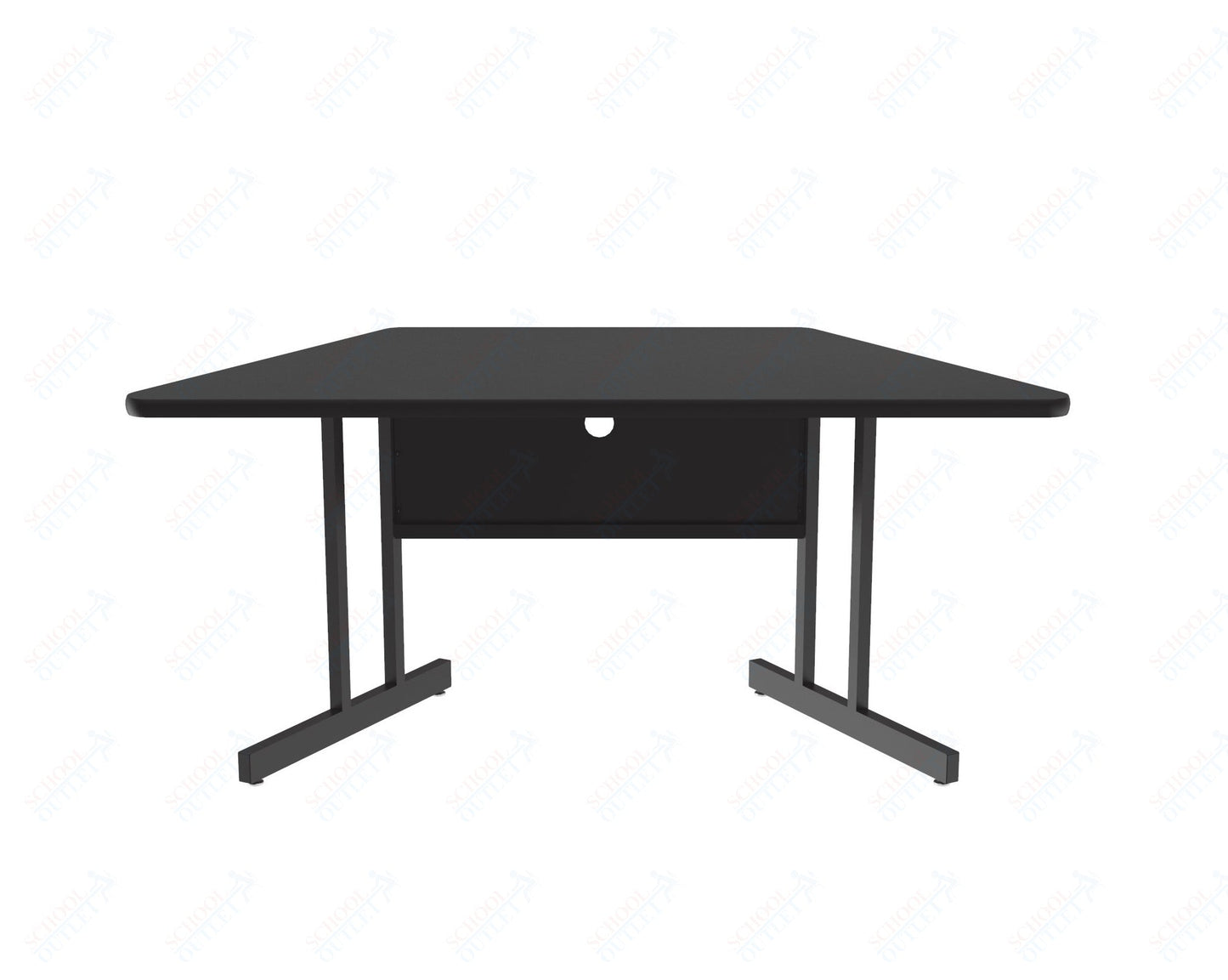 Correll Trapezoid Keyboard Height Commercial Laminate Top, Trapezoid, Computer/Student Desks 30"W x 60"L x 26"H (COR - CS3060TFTR - XX) - SchoolOutlet