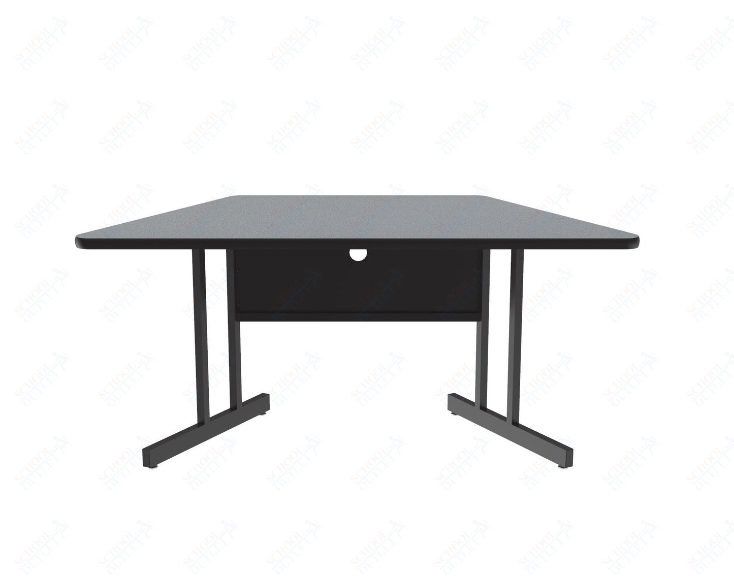 Correll Trapezoid Keyboard Height Commercial Laminate Top, Trapezoid, Computer/Student Desks 30"W x 60"L x 26"H (COR - CS3060TFTR - XX) - SchoolOutlet