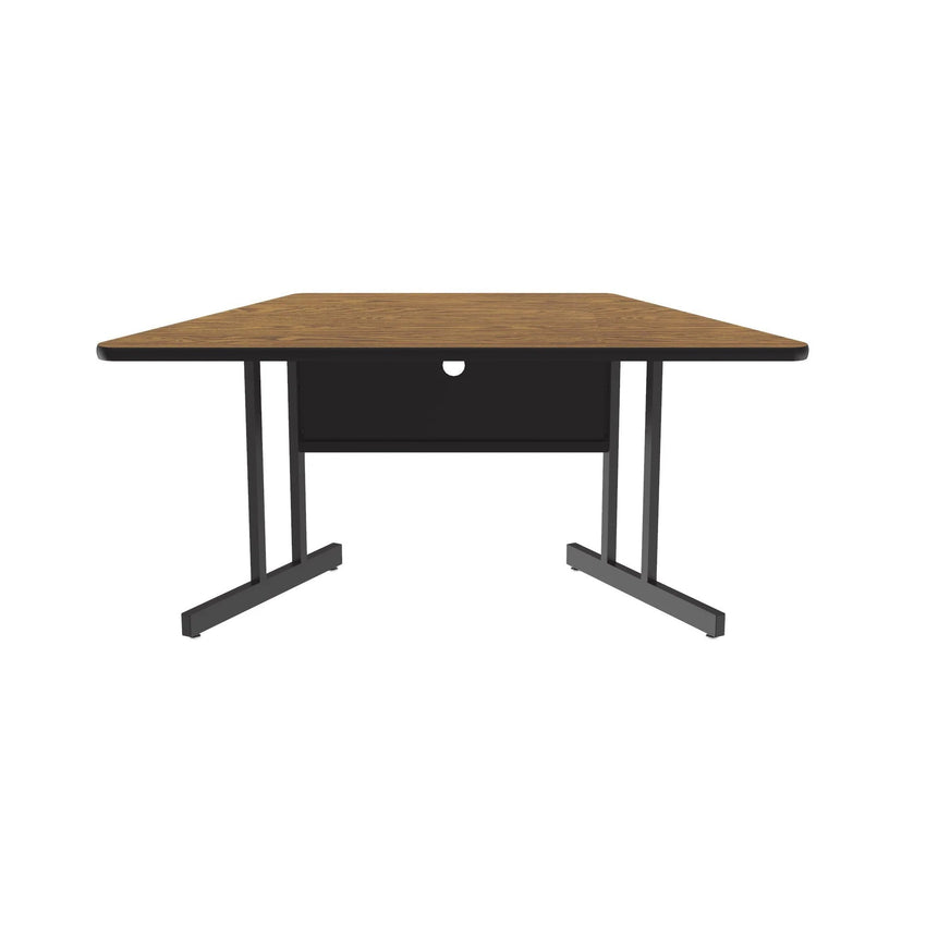 Correll Trapezoid Keyboard Height Deluxe High - Pressure Top, Trapezoid, Computer/Student Desks 30"W x 60"L x 26"H (COR - CS3060TR - XX) - SchoolOutlet