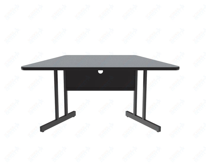 Correll Trapezoid Keyboard Height Deluxe High - Pressure Top, Trapezoid, Computer/Student Desks 30"W x 60"L x 26"H (COR - CS3060TR - XX) - SchoolOutlet