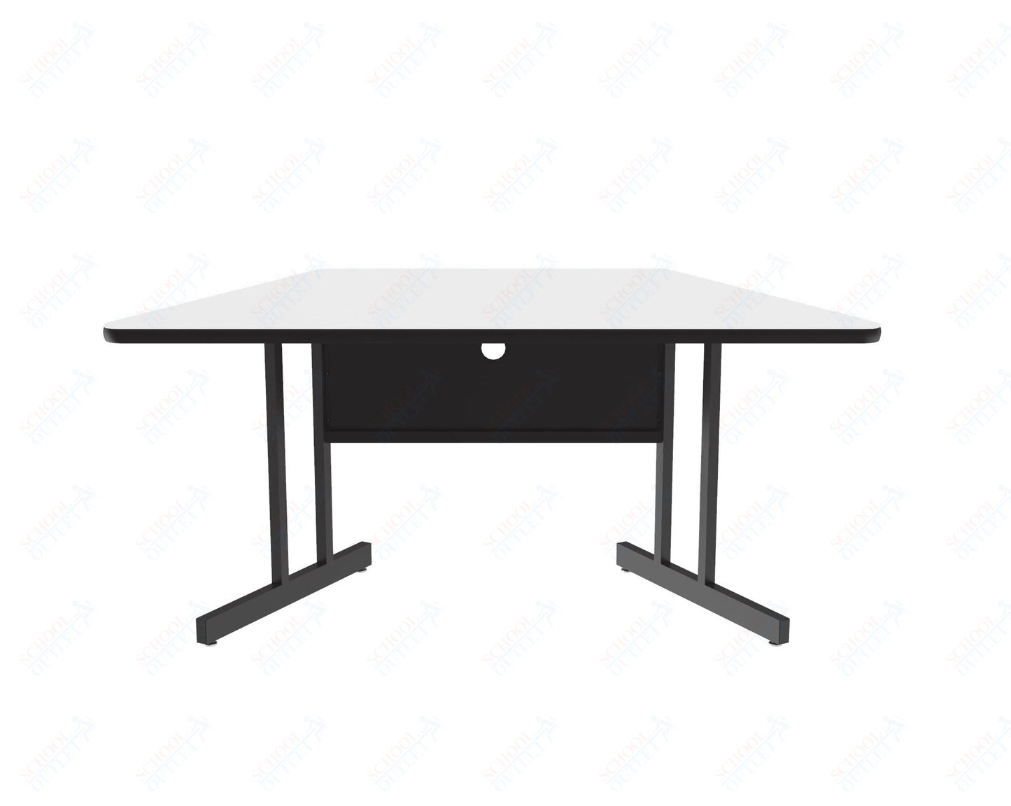 Correll Trapezoid Keyboard Height Deluxe High - Pressure Top, Trapezoid, Computer/Student Desks 30"W x 60"L x 26"H (COR - CS3060TR - XX) - SchoolOutlet