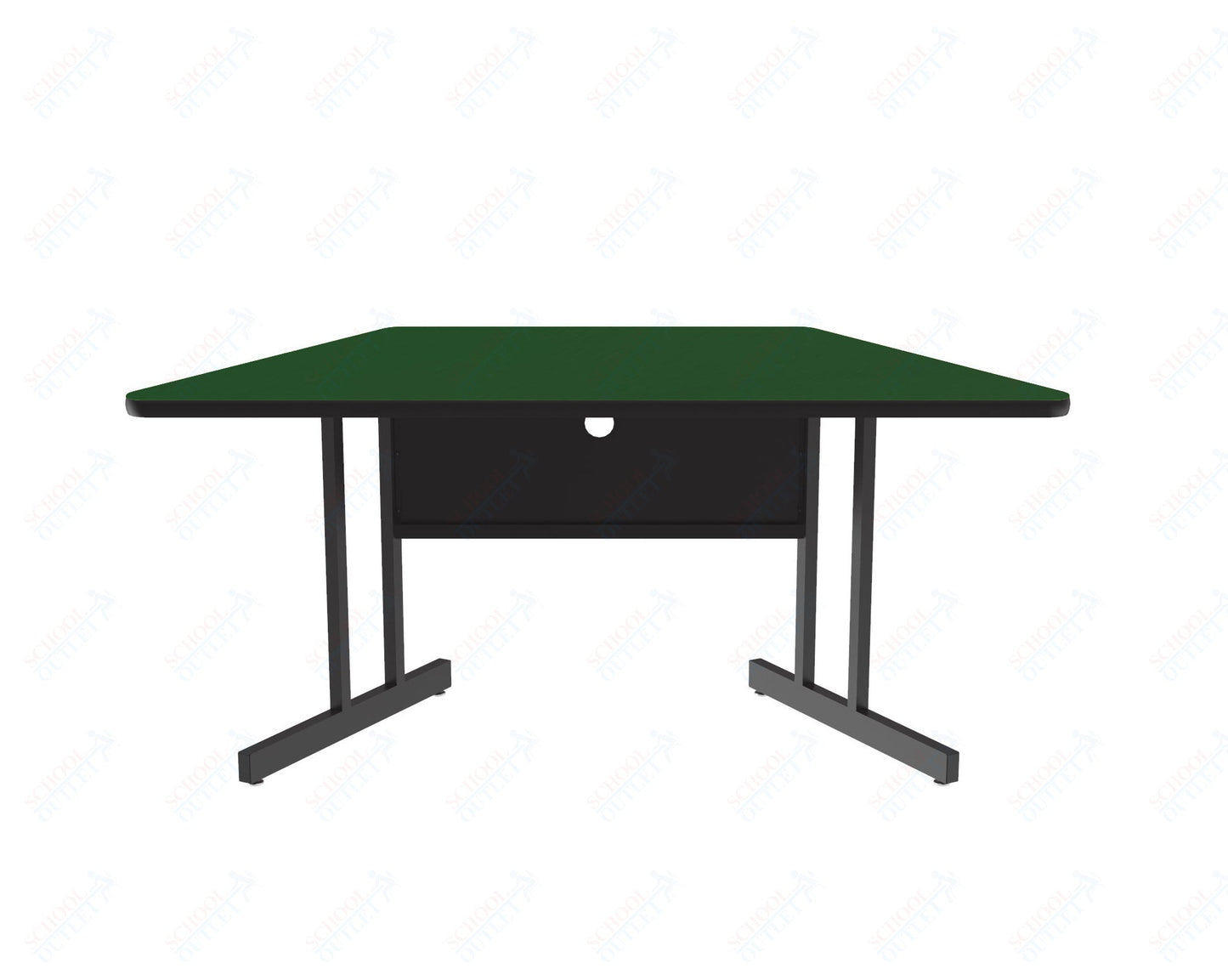 Correll Trapezoid Keyboard Height Deluxe High - Pressure Top, Trapezoid, Computer/Student Desks 30"W x 60"L x 26"H (COR - CS3060TR - XX) - SchoolOutlet