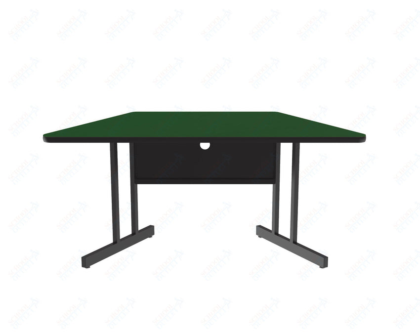 Correll Trapezoid Keyboard Height Deluxe High - Pressure Top, Trapezoid, Computer/Student Desks 30"W x 60"L x 26"H (COR - CS3060TR - XX) - SchoolOutlet