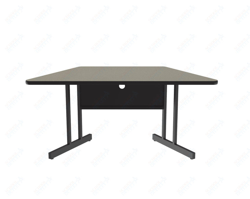 Correll Trapezoid Keyboard Height Deluxe High - Pressure Top, Trapezoid, Computer/Student Desks 30"W x 60"L x 26"H (COR - CS3060TR - XX) - SchoolOutlet