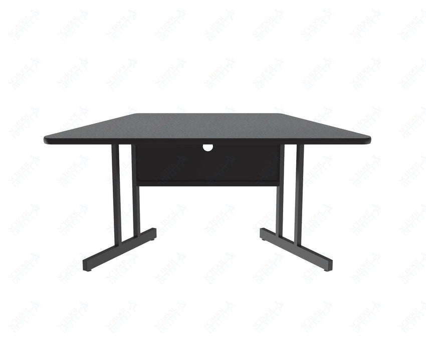 Correll Trapezoid Keyboard Height Deluxe High - Pressure Top, Trapezoid, Computer/Student Desks 30"W x 60"L x 26"H (COR - CS3060TR - XX) - SchoolOutlet