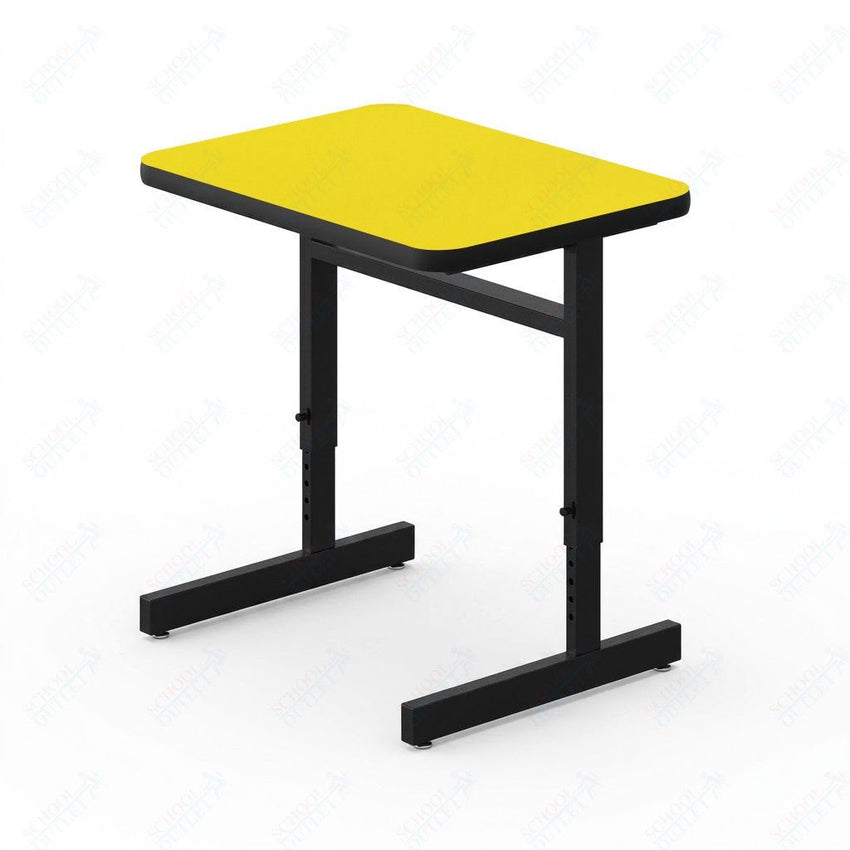 Correll Rectangular Adjustable Height Deluxe High-Pressure Top Computer/Student Desks 20"W x 27"L x 21-29"H Adjustable Height (COR-CSA2027-REC-XX) - SchoolOutlet