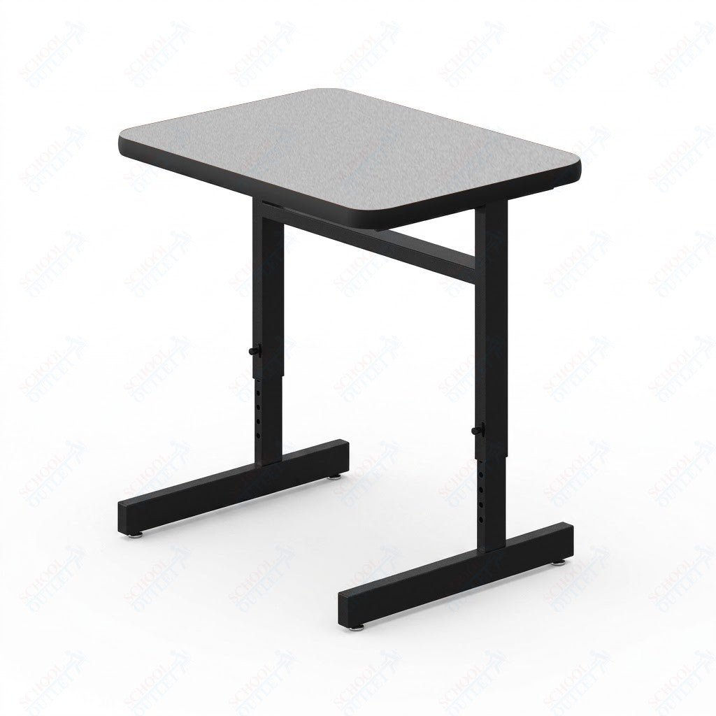 Correll Rectangular Adjustable Height Commercial Laminate Top Computer/Student Desks 20"W x 27"L x 21-29"H Adjustable Height (COR-CSA2027TF-REC-XX) - SchoolOutlet