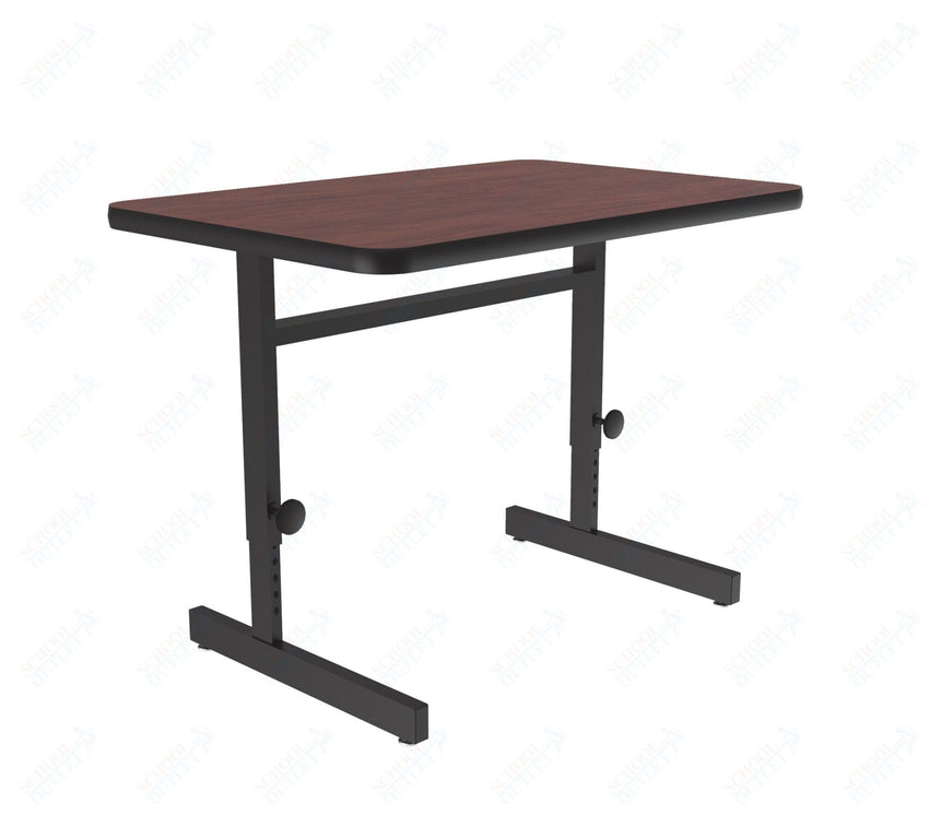 Correll Rectangular Adjustable Height Deluxe High - Pressure Top Computer/Student Desks 24"W x 36"L x 21 - 29"H Adjustable Height (COR - CSA2436 - REC - XX) - SchoolOutlet