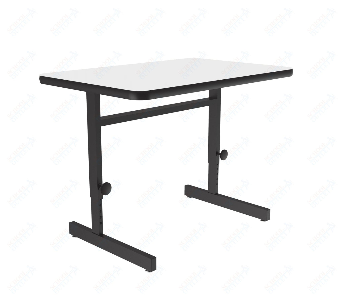 Correll Rectangular Adjustable Height Deluxe High - Pressure Top Computer/Student Desks 24"W x 36"L x 21 - 29"H Adjustable Height (COR - CSA2436 - REC - XX) - SchoolOutlet