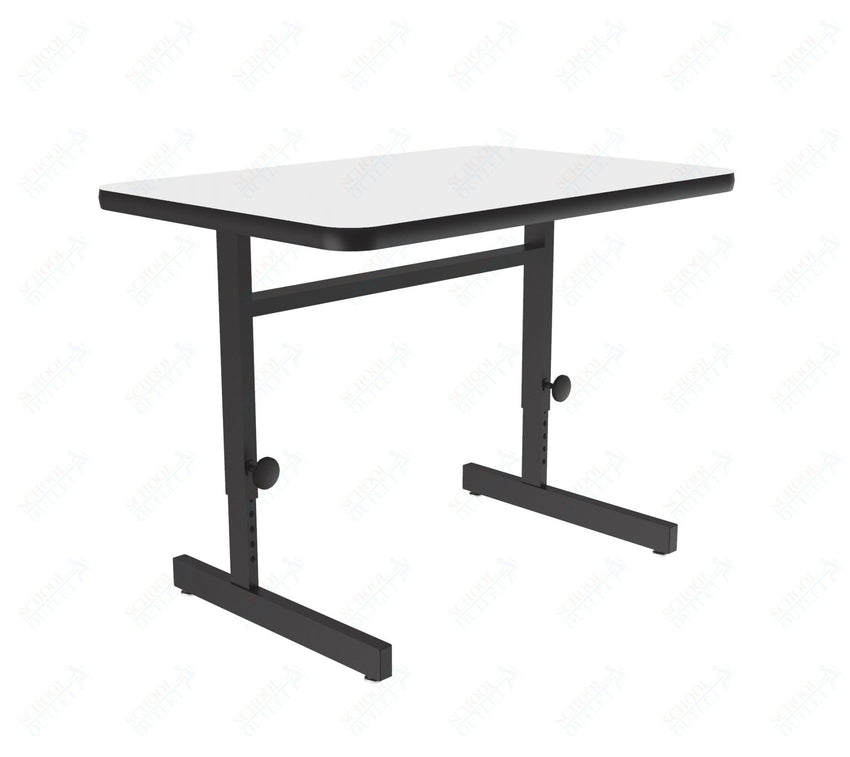 Correll Rectangular Adjustable Height Deluxe High - Pressure Top Computer/Student Desks 24"W x 36"L x 21 - 29"H Adjustable Height (COR - CSA2436 - REC - XX) - SchoolOutlet