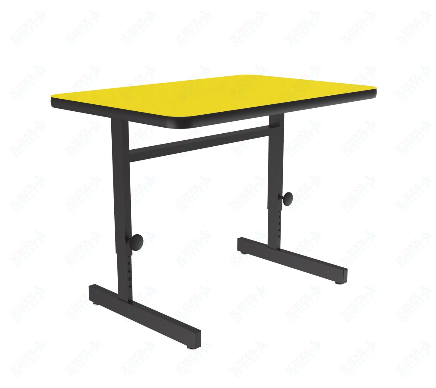 Correll Rectangular Adjustable Height Deluxe High - Pressure Top Computer/Student Desks 24"W x 36"L x 21 - 29"H Adjustable Height (COR - CSA2436 - REC - XX) - SchoolOutlet