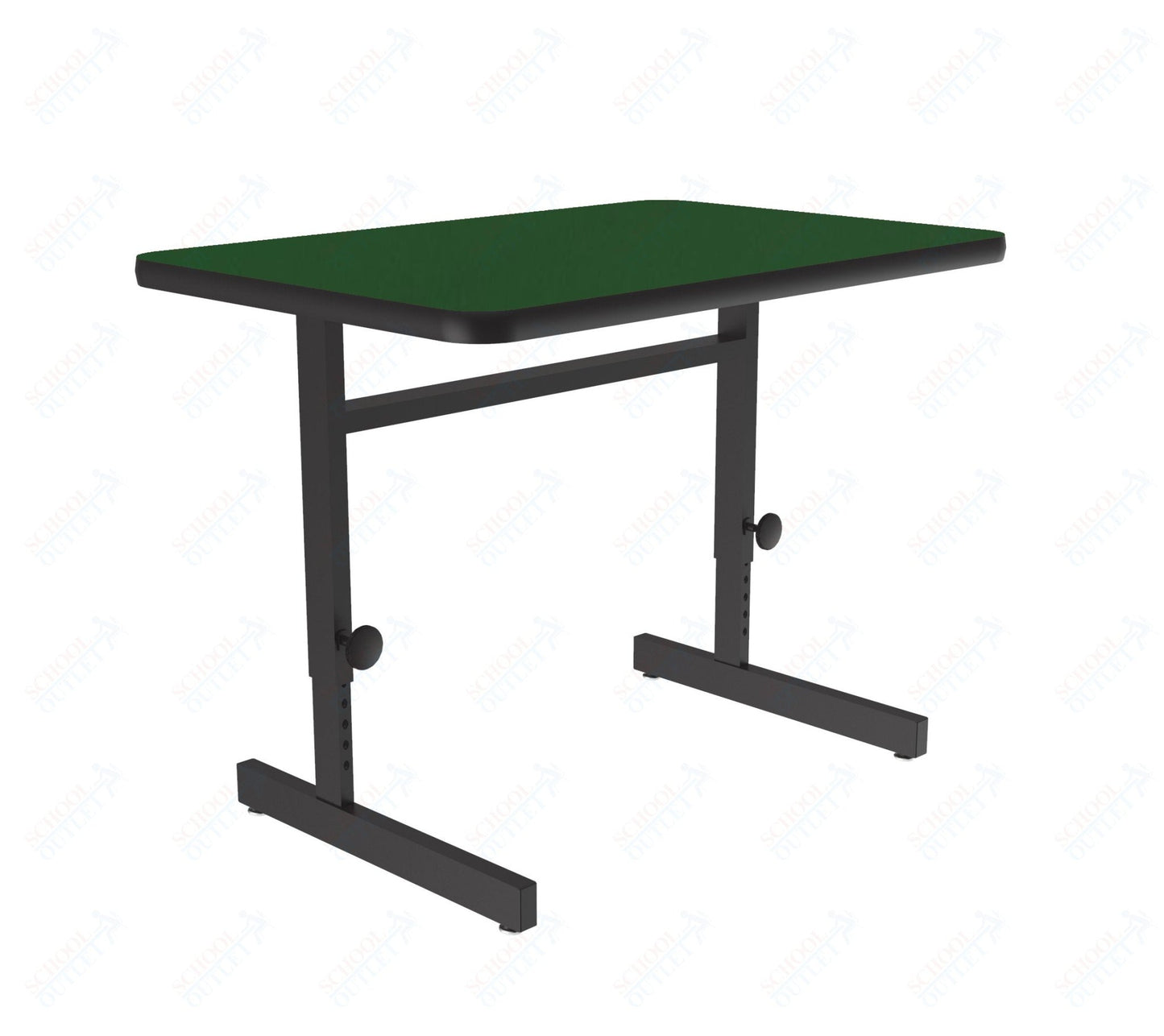 Correll Rectangular Adjustable Height Deluxe High - Pressure Top Computer/Student Desks 24"W x 36"L x 21 - 29"H Adjustable Height (COR - CSA2436 - REC - XX) - SchoolOutlet