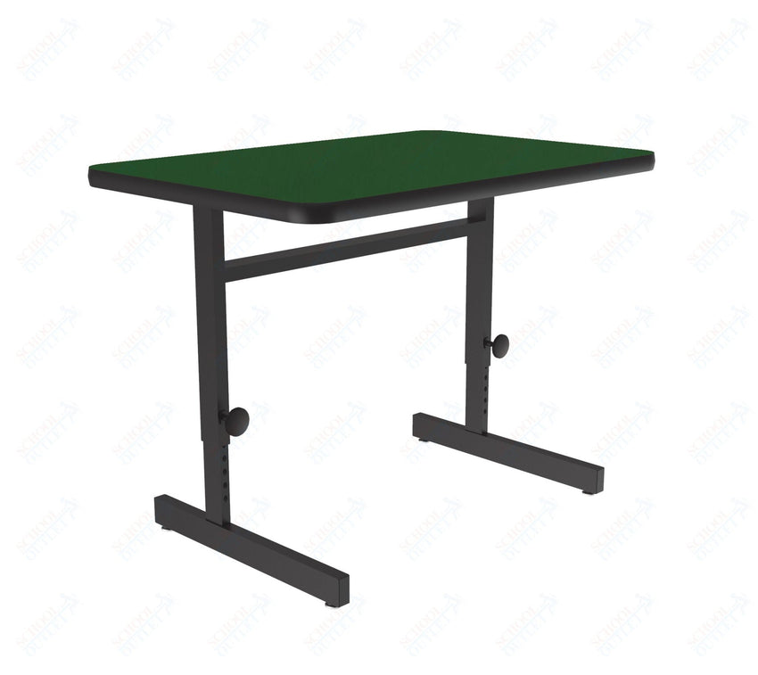 Correll Rectangular Adjustable Height Deluxe High - Pressure Top Computer/Student Desks 24"W x 36"L x 21 - 29"H Adjustable Height (COR - CSA2436 - REC - XX) - SchoolOutlet