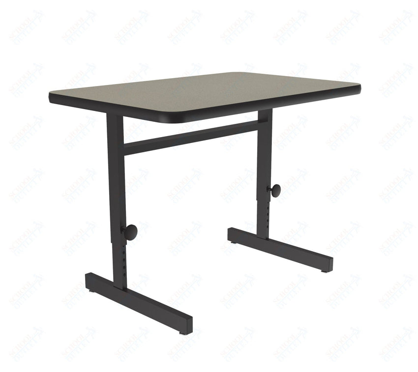 Correll Rectangular Adjustable Height Deluxe High - Pressure Top Computer/Student Desks 24"W x 36"L x 21 - 29"H Adjustable Height (COR - CSA2436 - REC - XX) - SchoolOutlet