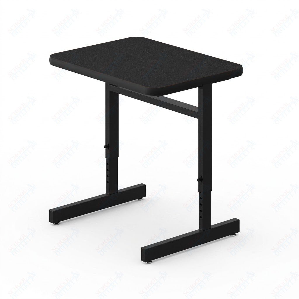 Correll Rectangular Adjustable Height Commercial Laminate Top Computer/Student Desks 24"W x 36"L x 21-29"H Adjustable Height (COR-CSA2436TF-REC-XX) - SchoolOutlet