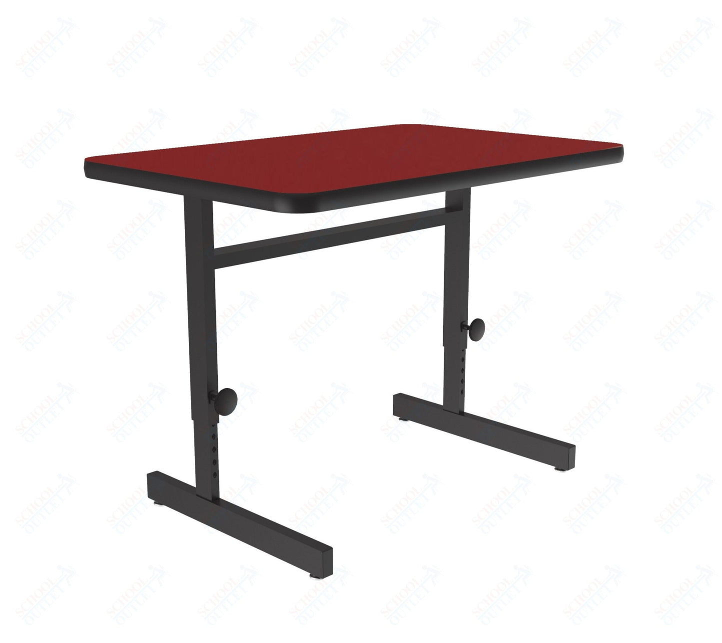 Correll Rectangular Adjustable Height Deluxe High - Pressure Top Computer/Student Desks 24"W x 48"L x 21 - 29"H Adjustable Height (COR - CSA2448 - REC - XX) - SchoolOutlet