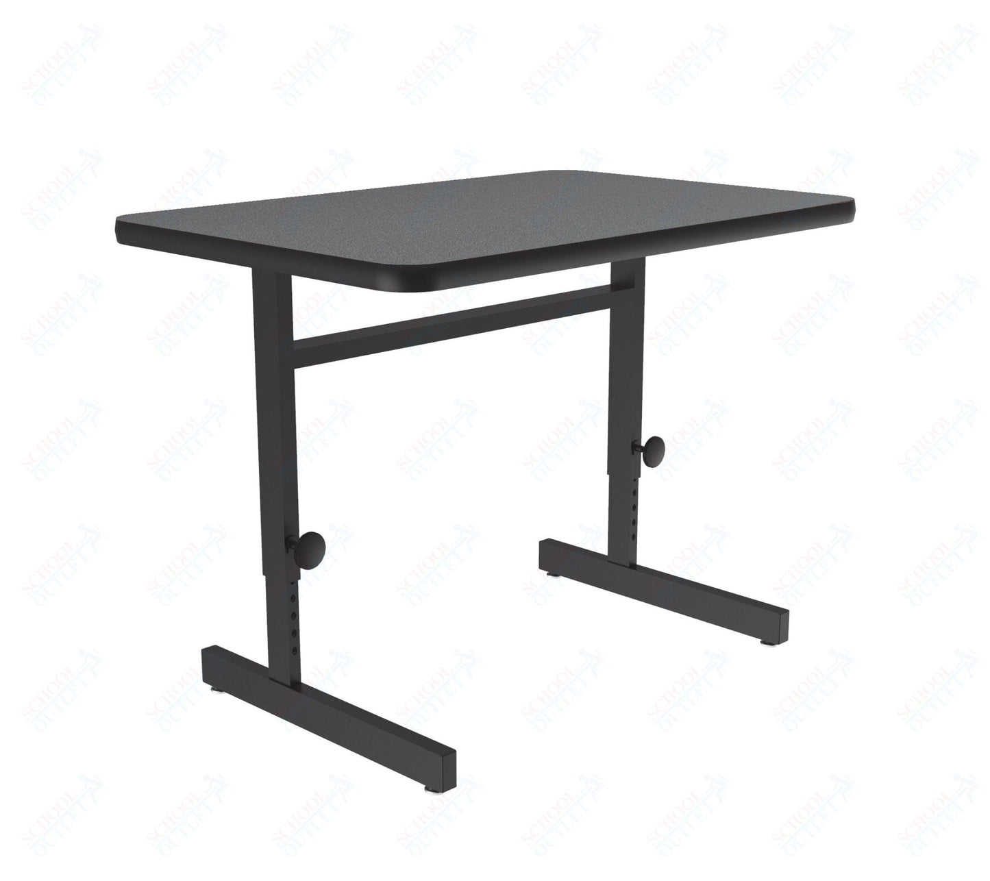Correll Rectangular Adjustable Height Deluxe High - Pressure Top Computer/Student Desks 24"W x 48"L x 21 - 29"H Adjustable Height (COR - CSA2448 - REC - XX) - SchoolOutlet