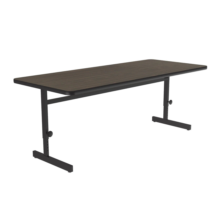 Correll Rectangular Adjustable Height Commercial Laminate Top Computer/Student Desks 24"W x 48"L x 21 - 29"H Adjustable Height (COR - CSA2448TF - REC - XX) - SchoolOutlet