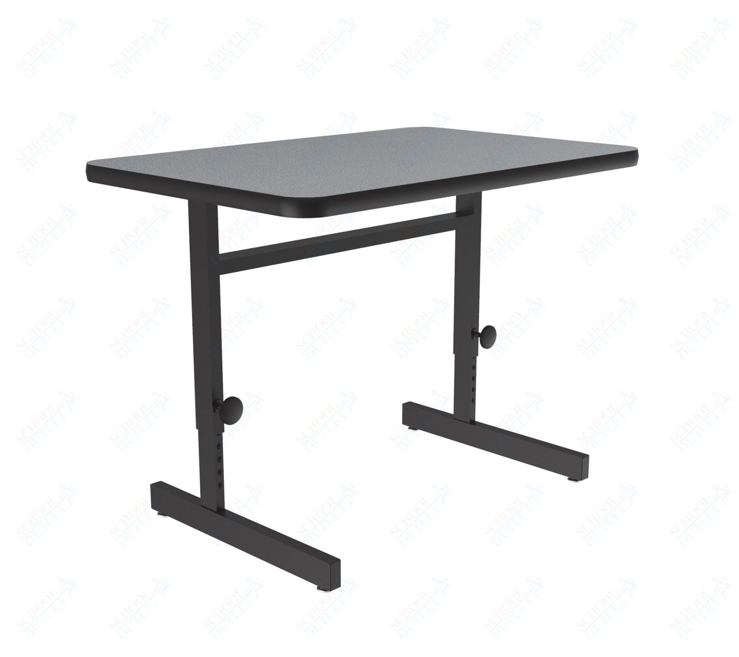 Correll Rectangular Adjustable Height Commercial Laminate Top Computer/Student Desks 24"W x 48"L x 21 - 29"H Adjustable Height (COR - CSA2448TF - REC - XX) - SchoolOutlet