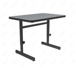 Correll Rectangular Adjustable Height Commercial Laminate Top Computer/Student Desks 24