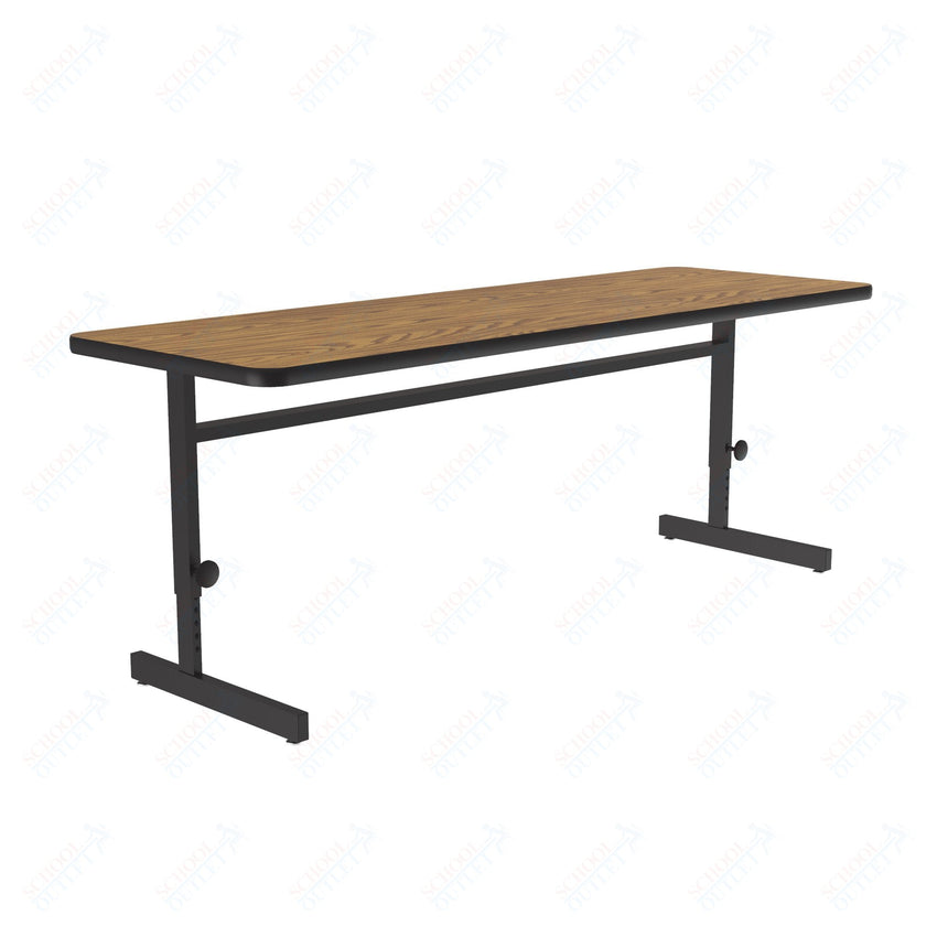 Correll Rectangular Adjustable Height Deluxe High - Pressure Top Computer/Student Desks 24"W x 72"L x 21 - 29"H Adjustable Height (COR - CSA2472 - REC - XX) - SchoolOutlet