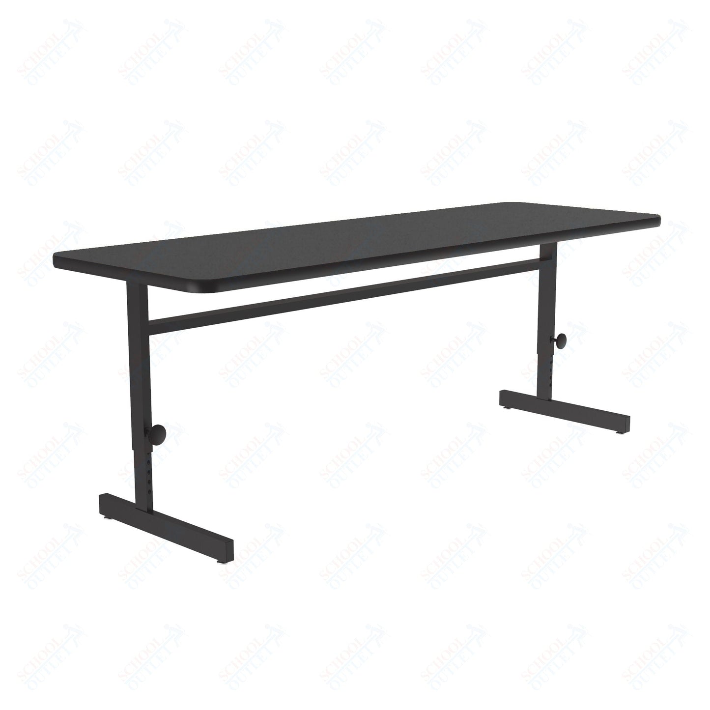 Correll Rectangular Adjustable Height Deluxe High - Pressure Top Computer/Student Desks 24"W x 72"L x 21 - 29"H Adjustable Height (COR - CSA2472 - REC - XX) - SchoolOutlet