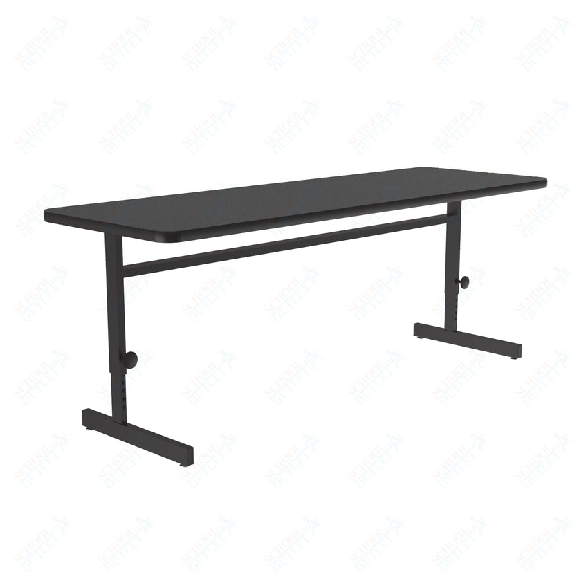Correll Rectangular Adjustable Height Deluxe High - Pressure Top Computer/Student Desks 24"W x 72"L x 21 - 29"H Adjustable Height (COR - CSA2472 - REC - XX) - SchoolOutlet