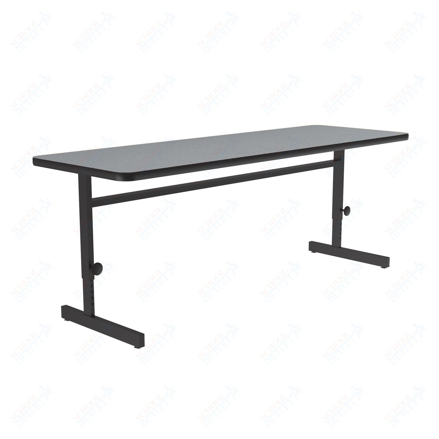 Correll Rectangular Adjustable Height Deluxe High - Pressure Top Computer/Student Desks 24"W x 72"L x 21 - 29"H Adjustable Height (COR - CSA2472 - REC - XX) - SchoolOutlet
