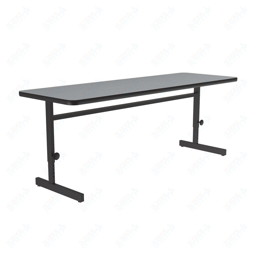 Correll Rectangular Adjustable Height Deluxe High - Pressure Top Computer/Student Desks 24"W x 72"L x 21 - 29"H Adjustable Height (COR - CSA2472 - REC - XX) - SchoolOutlet