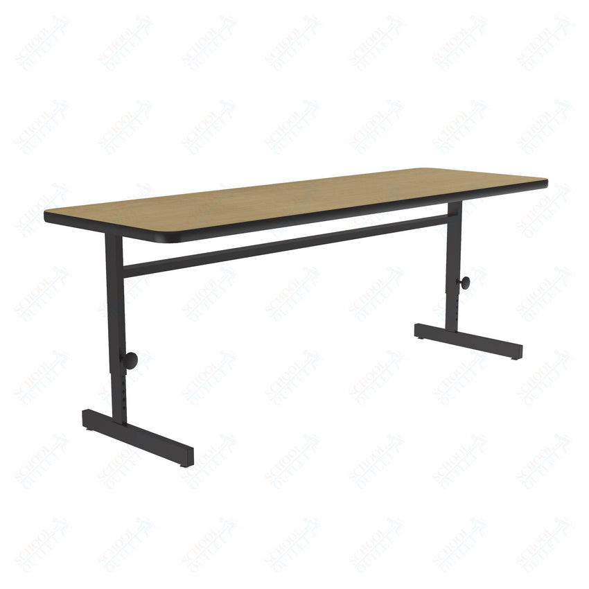 Correll Rectangular Adjustable Height Deluxe High - Pressure Top Computer/Student Desks 24"W x 72"L x 21 - 29"H Adjustable Height (COR - CSA2472 - REC - XX) - SchoolOutlet