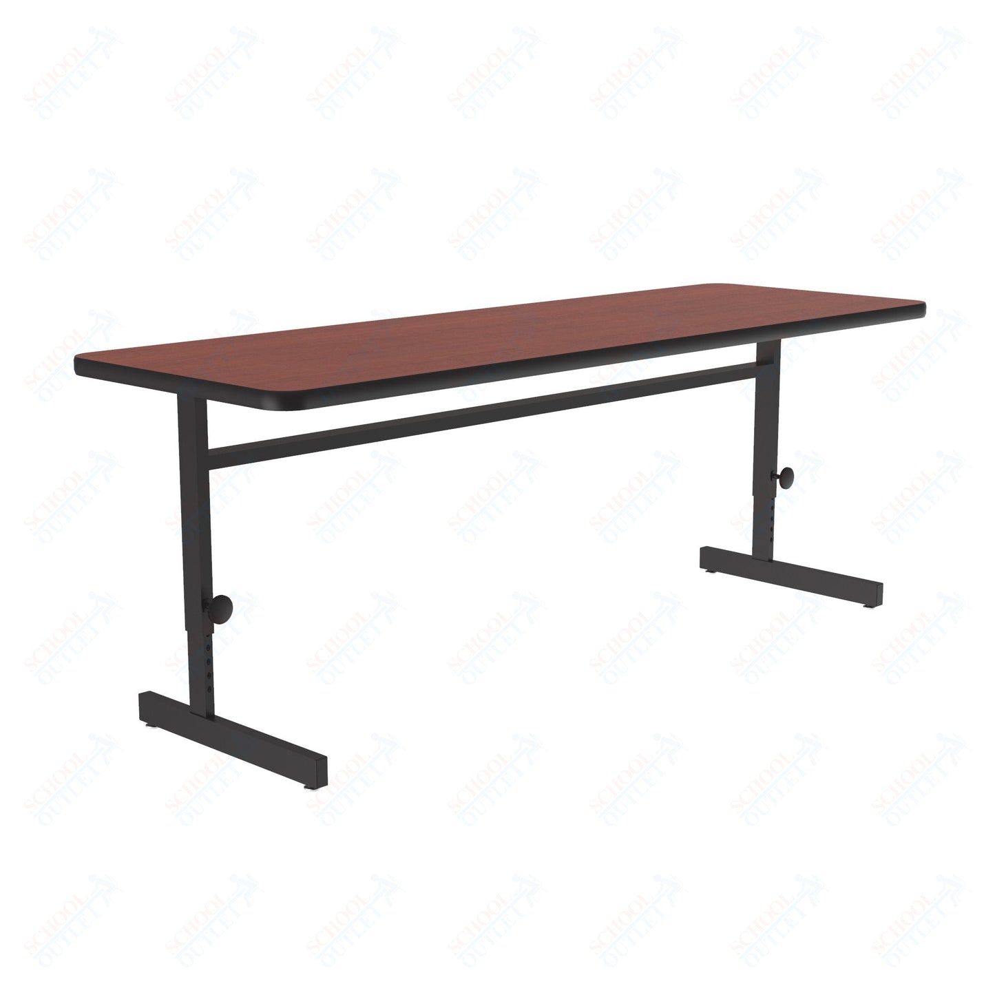 Correll Rectangular Adjustable Height Deluxe High - Pressure Top Computer/Student Desks 24"W x 72"L x 21 - 29"H Adjustable Height (COR - CSA2472 - REC - XX) - SchoolOutlet