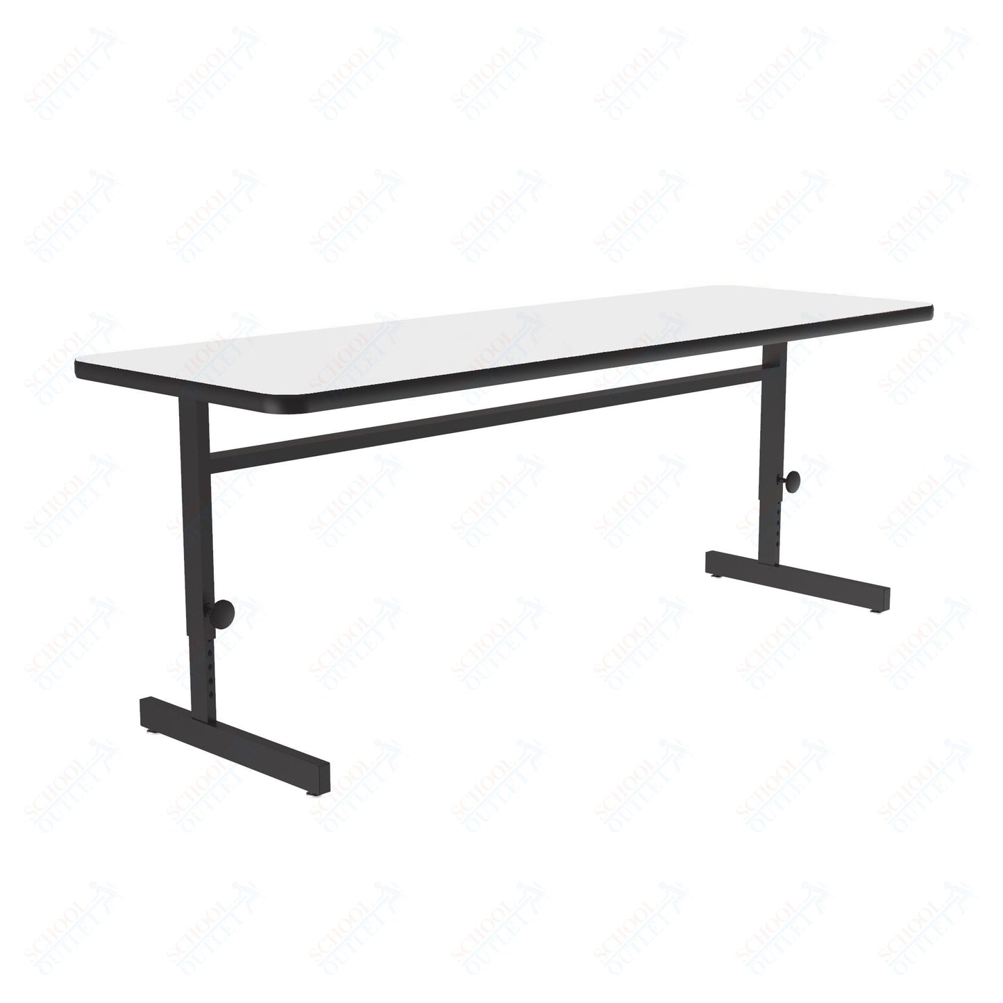 Correll Rectangular Adjustable Height Deluxe High - Pressure Top Computer/Student Desks 24"W x 72"L x 21 - 29"H Adjustable Height (COR - CSA2472 - REC - XX) - SchoolOutlet