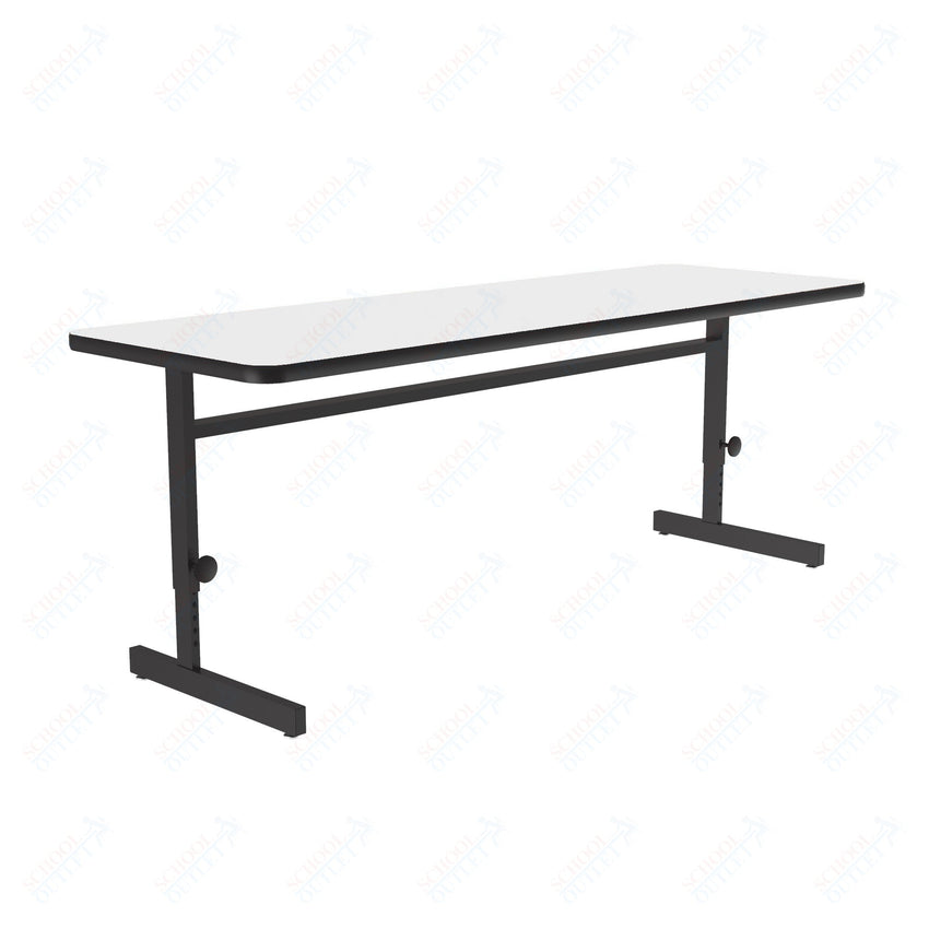 Correll Rectangular Adjustable Height Deluxe High - Pressure Top Computer/Student Desks 24"W x 72"L x 21 - 29"H Adjustable Height (COR - CSA2472 - REC - XX) - SchoolOutlet
