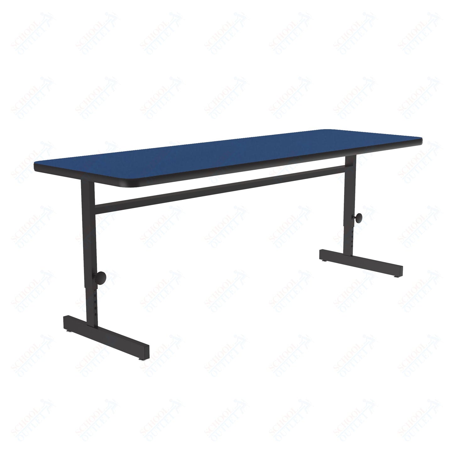 Correll Rectangular Adjustable Height Deluxe High - Pressure Top Computer/Student Desks 24"W x 72"L x 21 - 29"H Adjustable Height (COR - CSA2472 - REC - XX) - SchoolOutlet