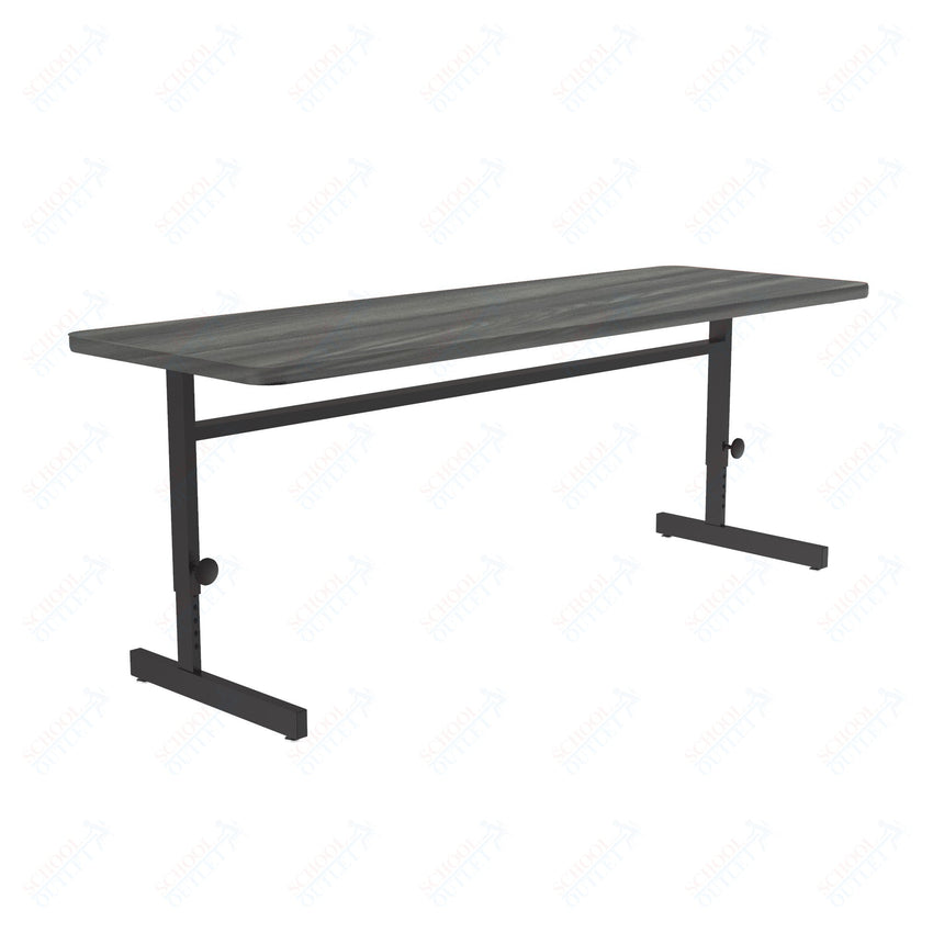 Correll Rectangular Adjustable Height Deluxe High - Pressure Top Computer/Student Desks 24"W x 72"L x 21 - 29"H Adjustable Height (COR - CSA2472 - REC - XX) - SchoolOutlet