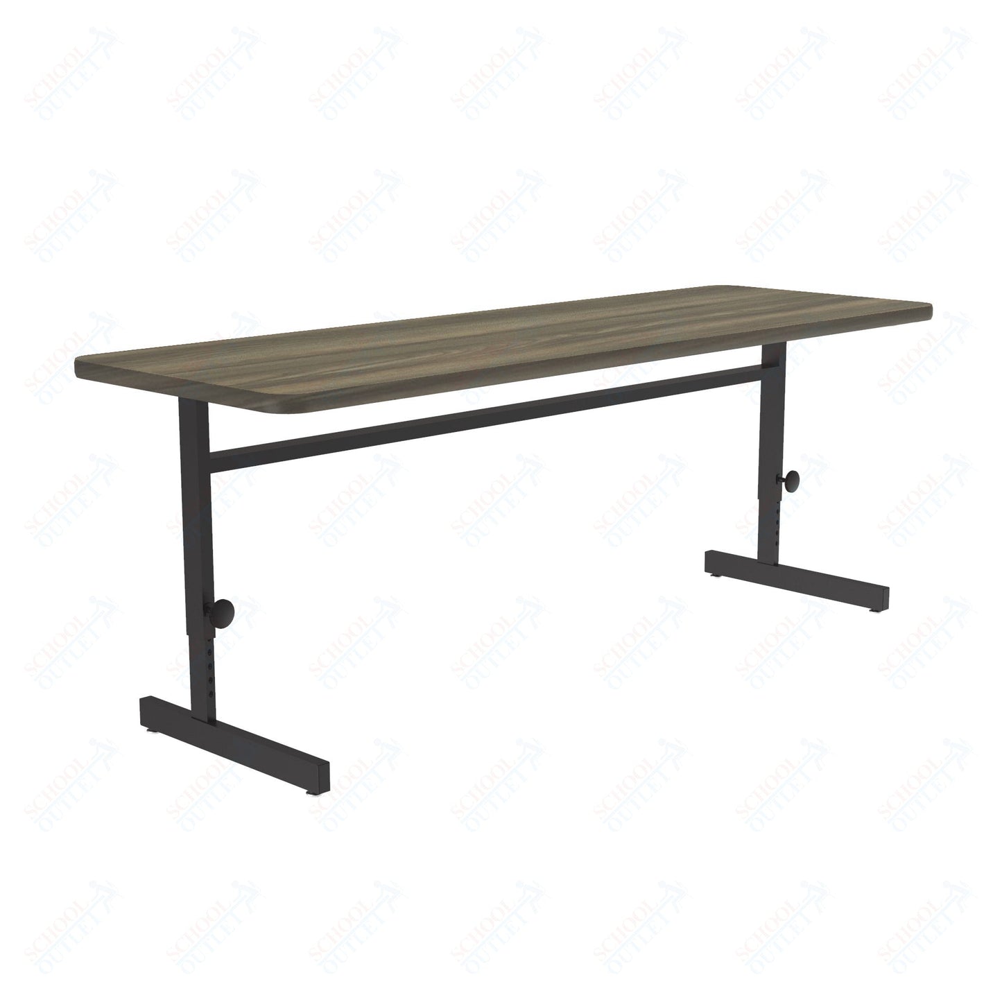 Correll Rectangular Adjustable Height Deluxe High - Pressure Top Computer/Student Desks 24"W x 72"L x 21 - 29"H Adjustable Height (COR - CSA2472 - REC - XX) - SchoolOutlet