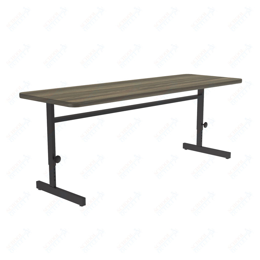 Correll Rectangular Adjustable Height Deluxe High - Pressure Top Computer/Student Desks 24"W x 72"L x 21 - 29"H Adjustable Height (COR - CSA2472 - REC - XX) - SchoolOutlet