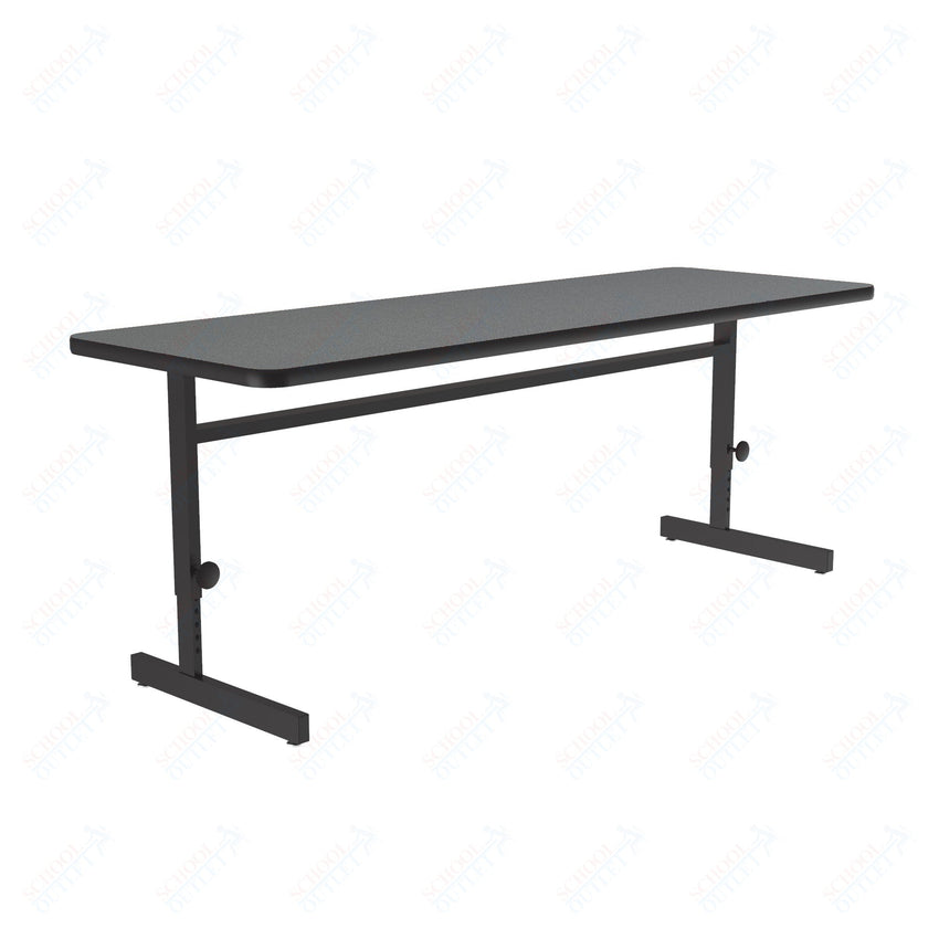 Correll Rectangular Adjustable Height Deluxe High - Pressure Top Computer/Student Desks 24"W x 72"L x 21 - 29"H Adjustable Height (COR - CSA2472 - REC - XX) - SchoolOutlet